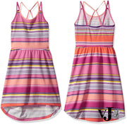 The Childrens Place Girls Everyday Striped Dress, Rio Sunset, Small 5/6
