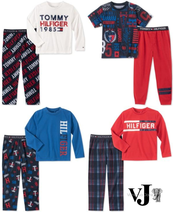 Tommy Hilfiger Boys 2-Pc. Logo Pajama Set