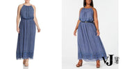 MICHAEL Michael Kors Womens Plus Printed Chain Maxi Dress