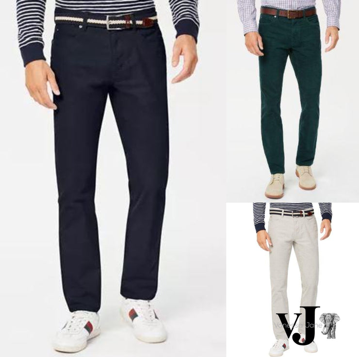 Tommy Hilfiger Mens Custom Fit Casual Corduroy Pants