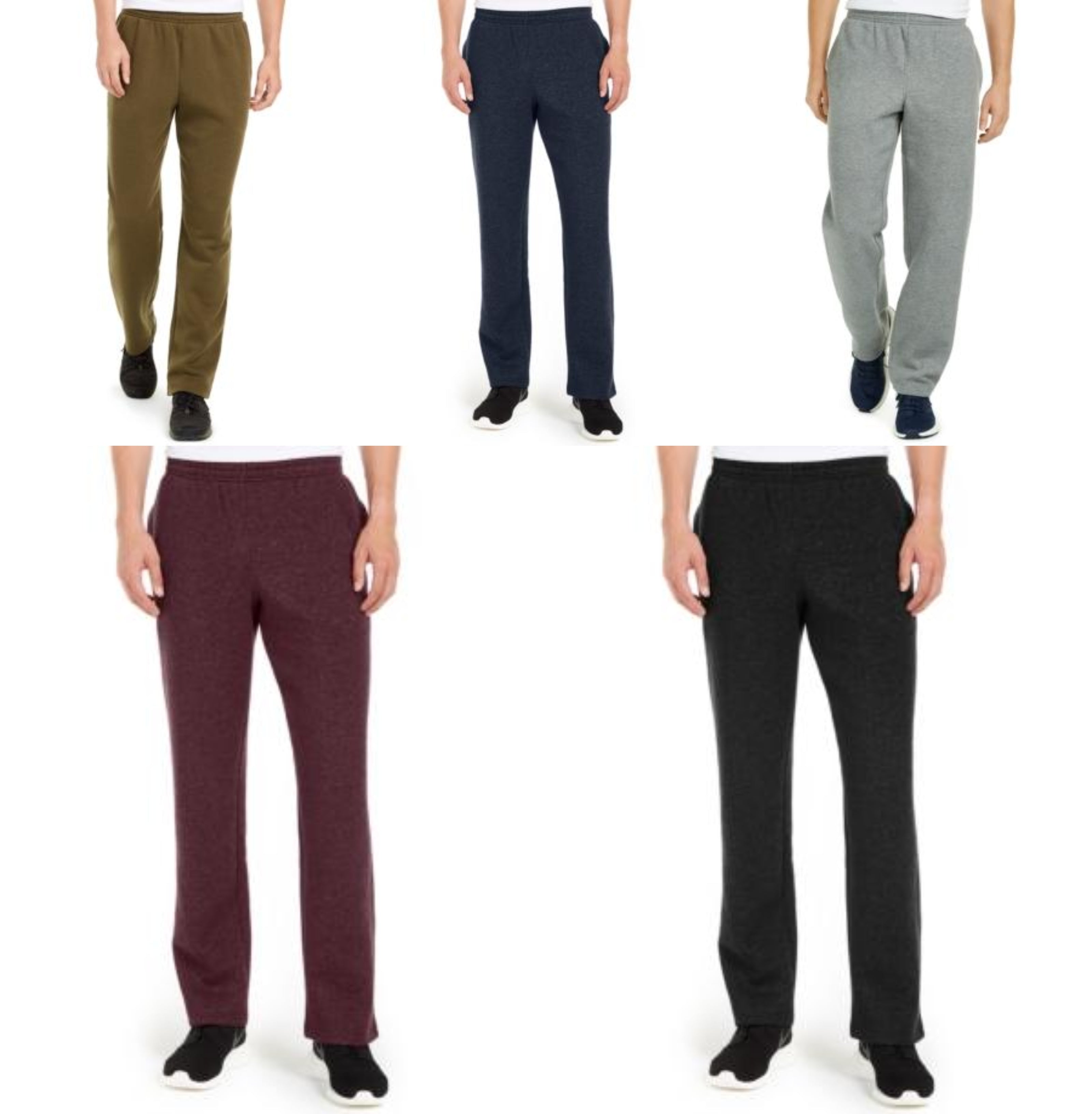 ID Ideology Mens Open-Hem Fleece Sweatpants