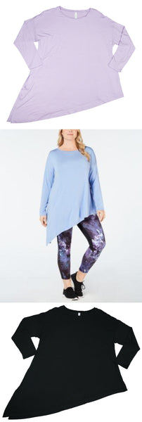 Ideology Asymmetrical Hem Long Sleeve Athletic Top