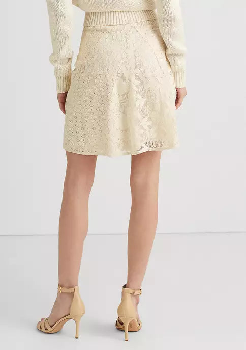 Lauren Ralph Lauren Womens Patchwork Lace Skirt, Size 12 Winter Cream Vanessa Jane Lauren Ralph Lauren Womens Patchwork Lace Skirt, Size 12 Winter Cream Vanessa Jane