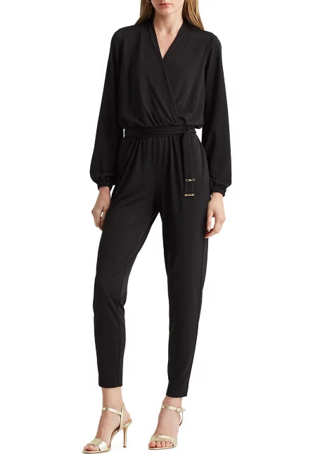 Lauren Ralph Lauren Jersey Long Sleeve Jumpsuit, Size 8