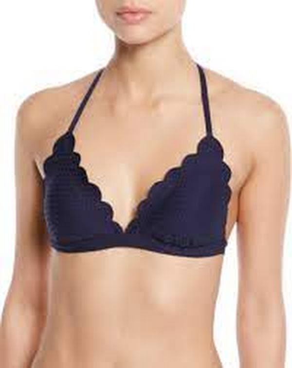 Kate Spade New York Scalloped Triangle Cup Bikini Top