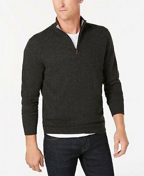 Club Room Mens Quarter-Zip Sweater