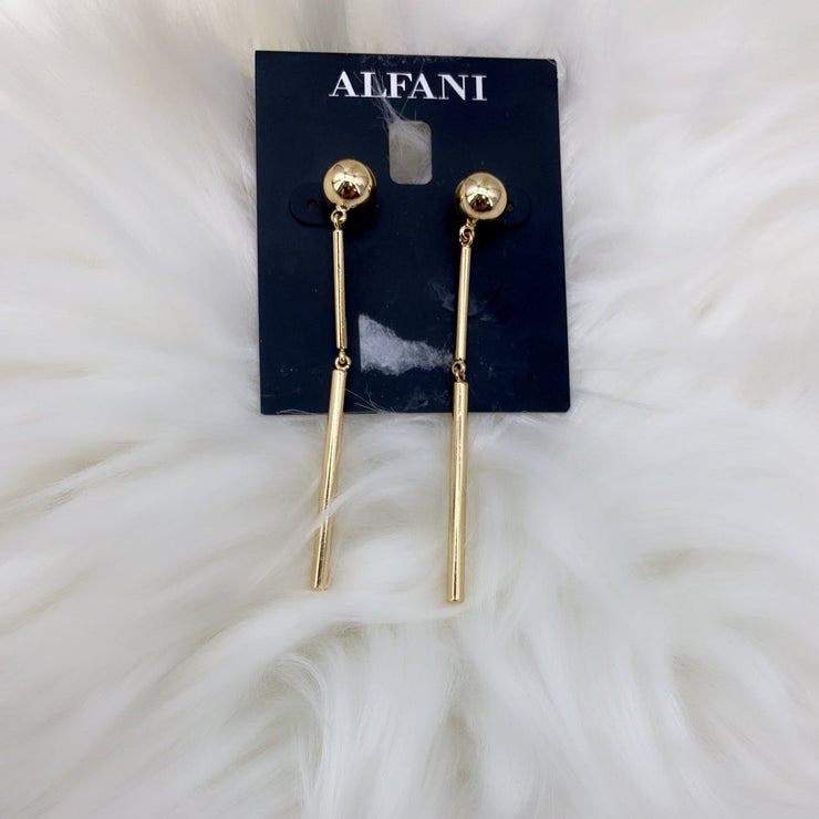 Alfani Linear double Bar Drop Earring