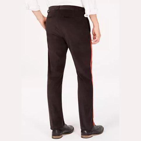 Calvin Klein Mens Velvet Stripe Slim-Fit Trouser Pants