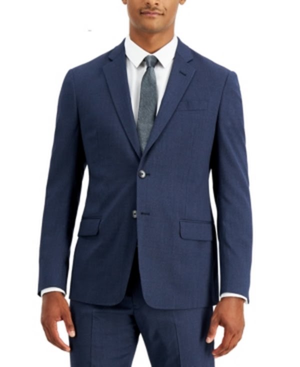 Armani Exchange Mens Navy Single Breasted Slim Fit Suit Separate Blazer 40L