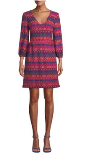 Trina Turk Nicole Crochet Dress W/ Bubble Sleeves, Size 4