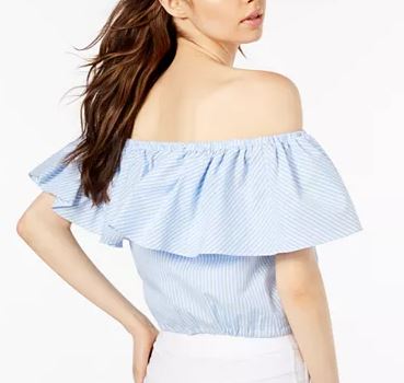 Jill Jill Stuart Off-The-Shoulder Cropped Top, Size 12