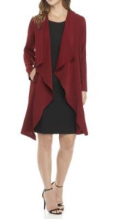 Nine West Women's Draped Open-Front Topper Jacket