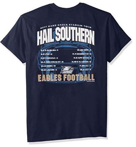 NCAA Football Schedule 2017 Short Sleeve Shirt Georgia Southern Eagles, Small