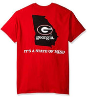 NCAA Georgia Bulldogs State of Mind Short Sleeve Tee, Large
