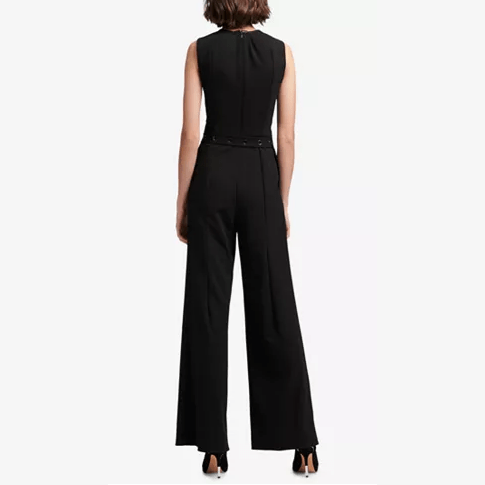 DKNY Grommet-Belt Wide-Leg Jumpsuit Size 6