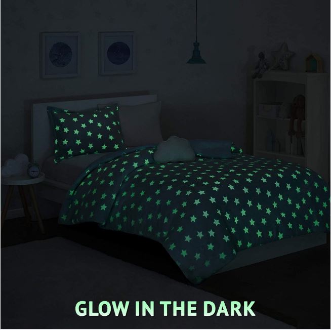 Mi Zone Kids Quinny Glow in the Dark 4-Piece Plush Full/Queen Comforter Set