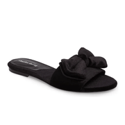 Charles David Collection Slipper Sandals - Black Velvet, Size 9M