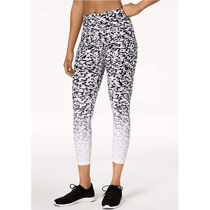 Calvin Klein Performance Ombre Lynx-Print High-Rise Cropped Leggings, Size XS