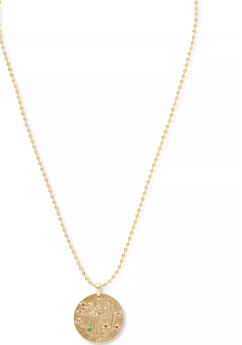 Lucky Brand Pave Coin Pendant Necklace – Women’s Ladies Accessories Jewelry Neck