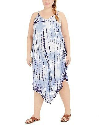 Raviya Plus Size Tie-Dyed Jumpsuit Swim Cover-Up Womens Swimsuit, Size 3X