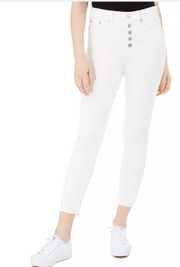 Calvin Klein Jeans Button-Fly Ankle Skinny Jeans, Size 30W