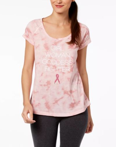 Ideology Breast Cancer Research Foundation Printed T-Shirt Pink