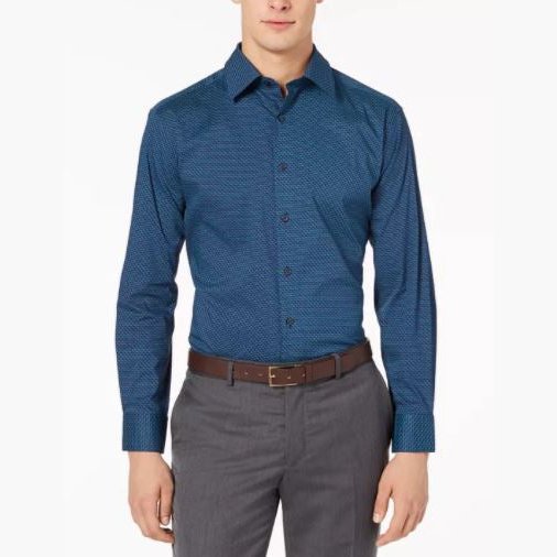 Alfatech by Alfani Mens Athletic Fit Dress Shirts