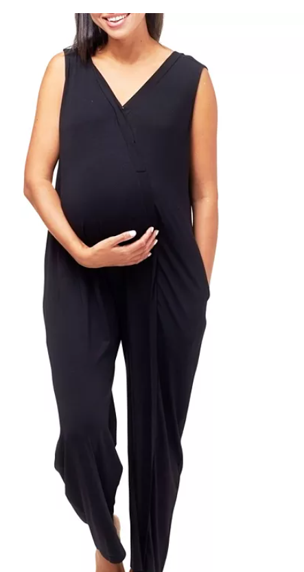 Nom Maternity Everyday Nursing Friendly Jumpsuit, Size Large