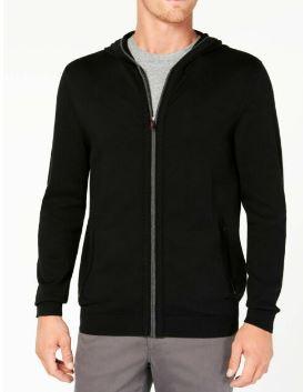 Tasso Elba Mens Zip-Front Heathered Jacket