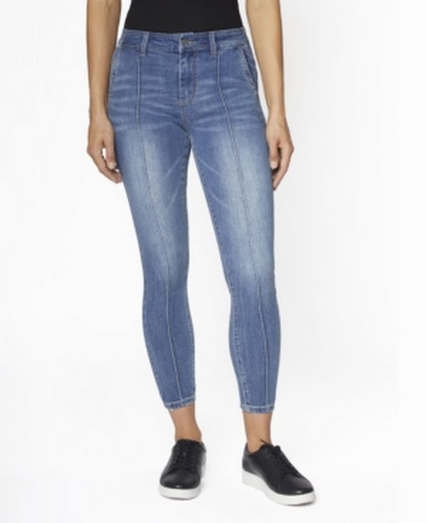 Zoe by Zoe +Phoebe Juniors High Rise Skinny Pin Tuck Jeans