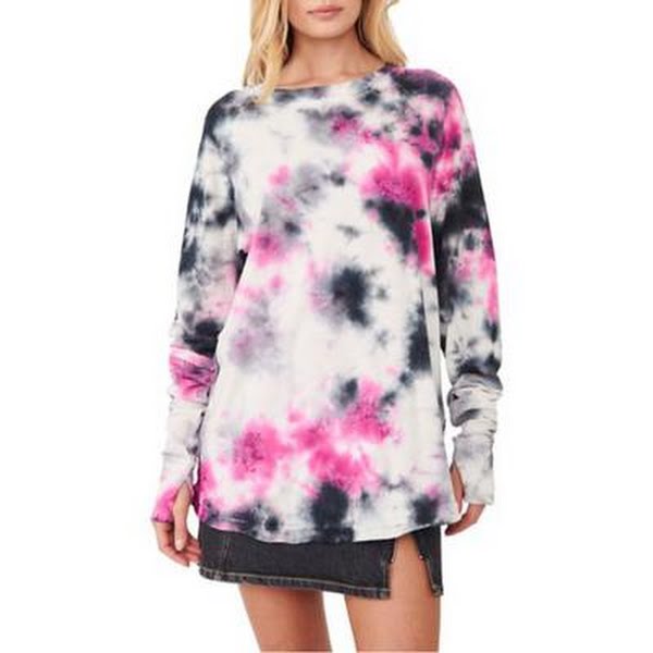 Free People Washed Tie Dye Top