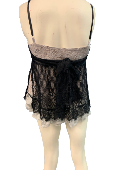 Paige Premium Blouse Black Lace,Size Small