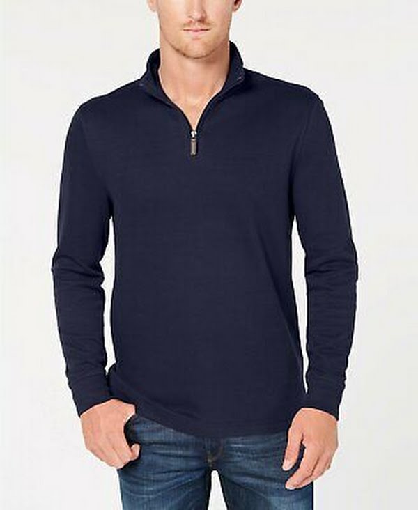 Club Room Mens Quarter-Zip Sweater