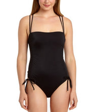 California Waves Black Ribbed One-Piece Swimsuit, Us X-Small