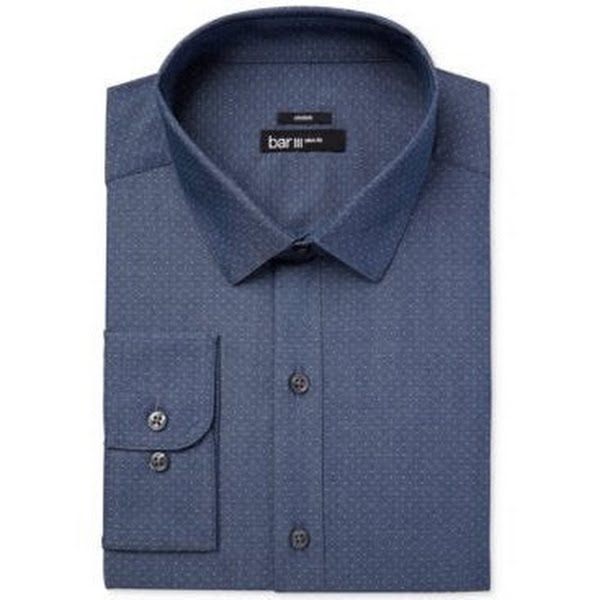 Bar III Mens Slim-Fit Stretch Dress Shirt