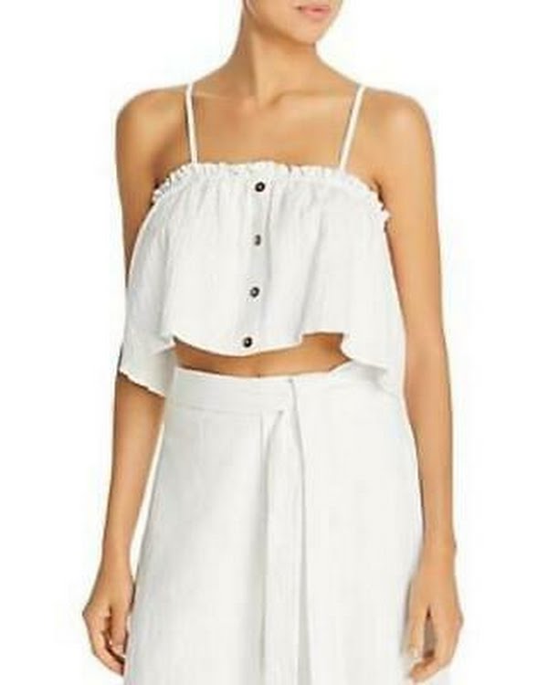 Minkpink Farraday Swing Cropped Cami Cover-up,Size Medium