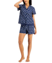 Charter Club Woven Cotton Pajama Top Notch Collar Pocket, Size XS