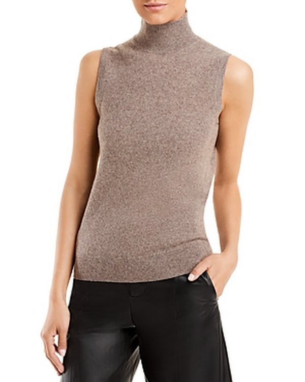 C by Bloomingdales Sleeveless Cashmere Sweater, Size Medium