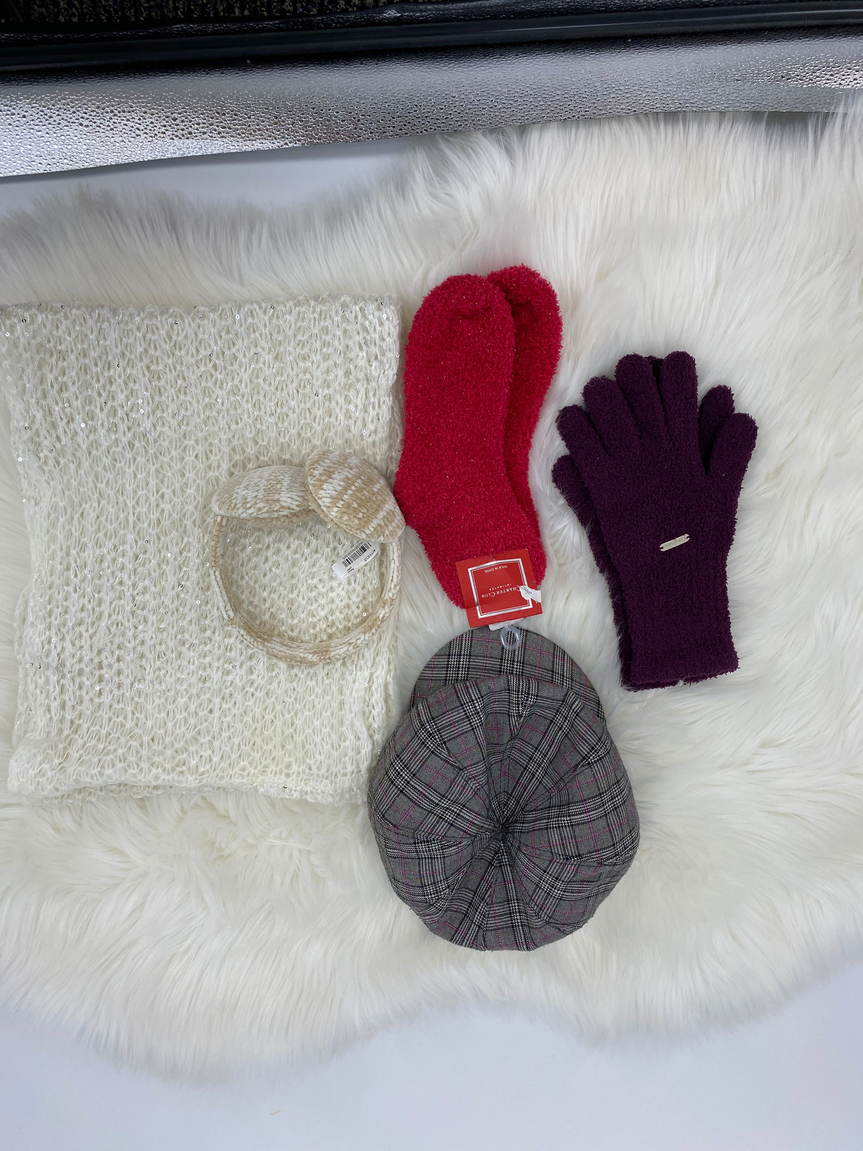 Lot of Winter Accessories ,hat, scarf, gloves, socks and earmuffs