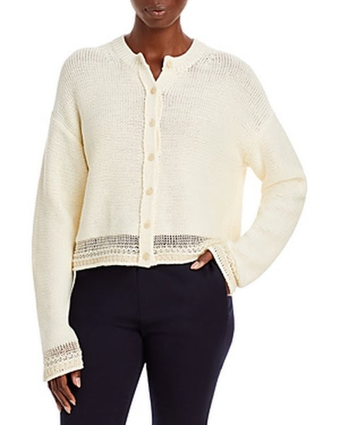 Theory Relaxed Cardigan in Cotton Chainette