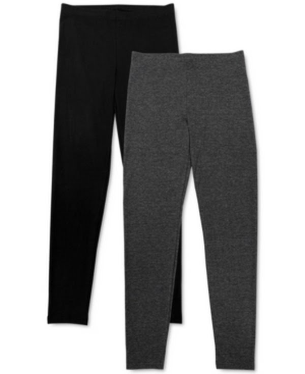 Jenni 2-Pk. Leggings, Charcoal Grey