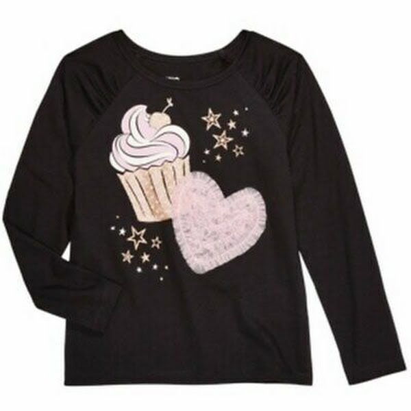 Epic Threads Little Girls Cupcake Heart T-Shirt