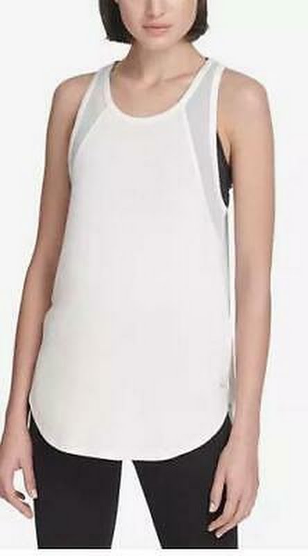 DKNY Mesh Trimmed Tank Top Surreal