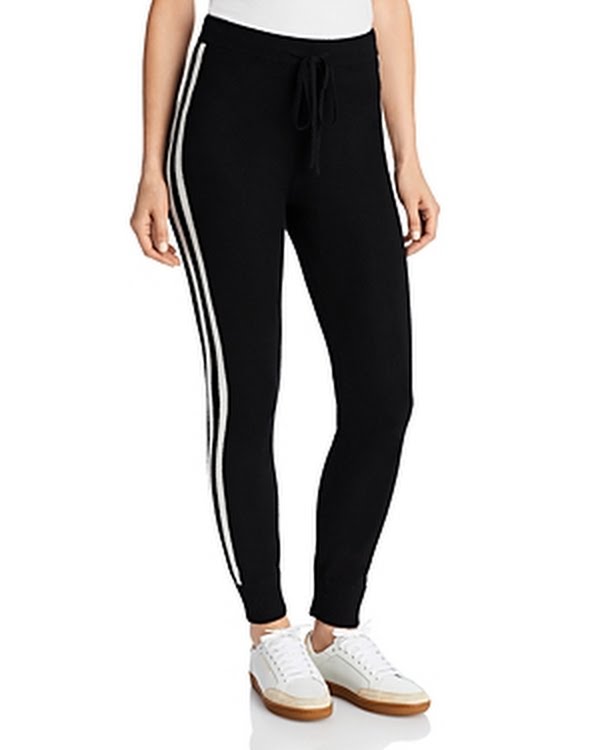 Aqua Cashmere Side Stripe Jogger Pants