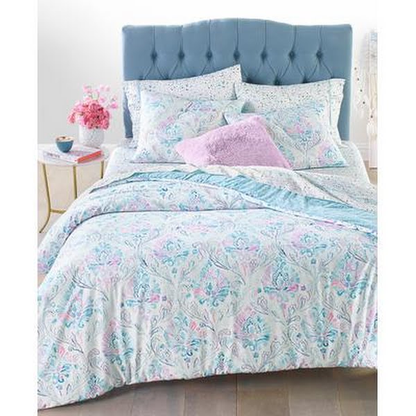 Whim by Martha Stewart Collection Reversible 2-PC. Watercolor Damask-Print Twin/