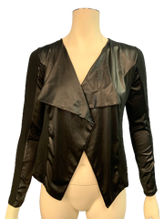 Happening in the Present Shrug with Faux Leather,Size Small