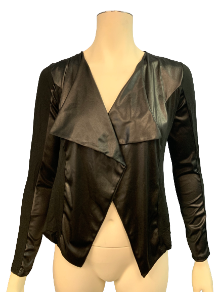 Happening in the Present Shrug with Faux Leather,Size Small