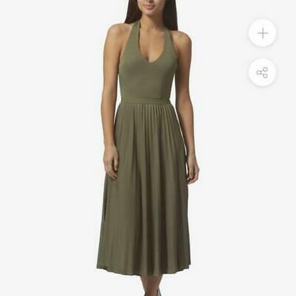 Avec Les Filles Green Maxi Dress, Size Medium