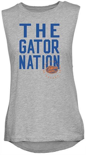 NCAA Rocker Florida Womens Sleeveless Drop Tail Tank, Size Large