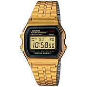 Casio Men’s Digital Vintage Gold-Tone Stainless Steel Bracelet Watch 39x39mm A15
